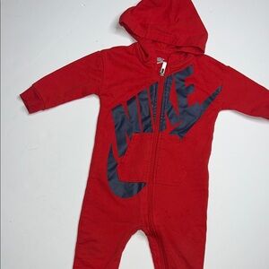 Nike Red and Black Kids Footie One Piece